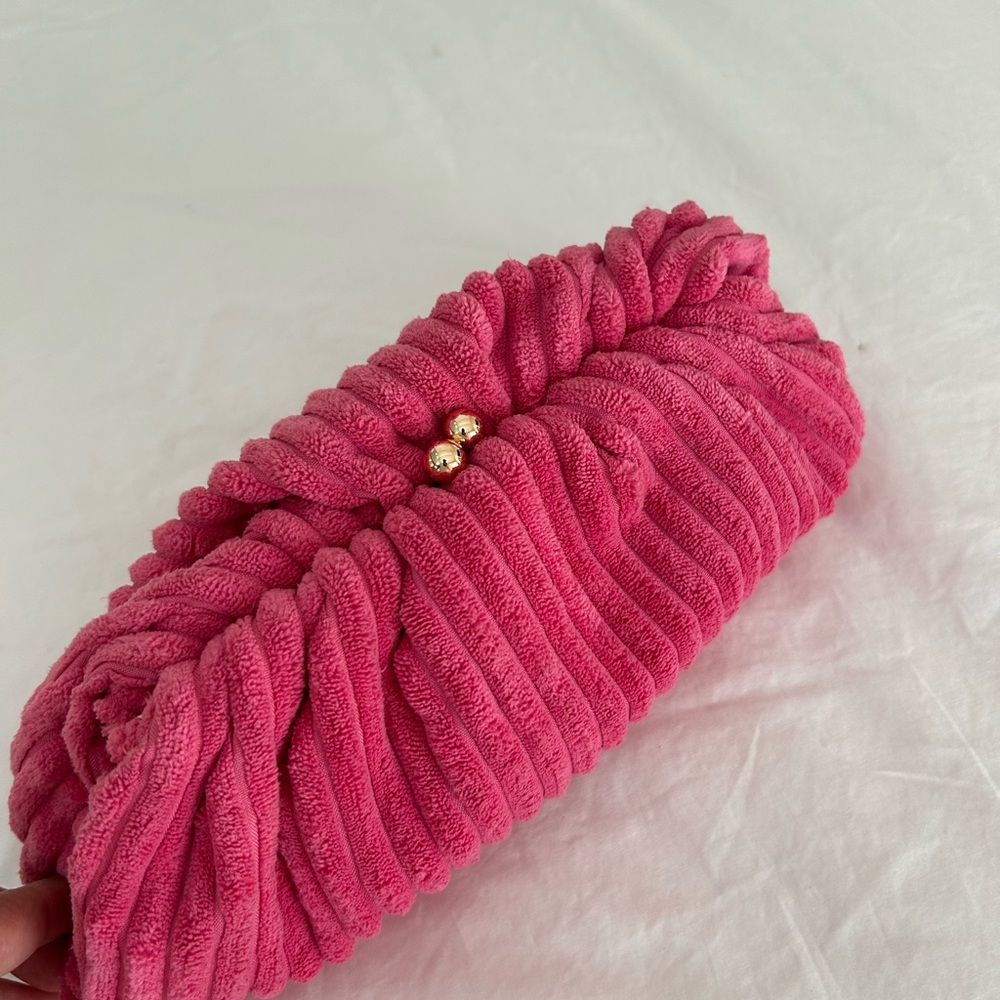 Pink Textured Women's Clutch